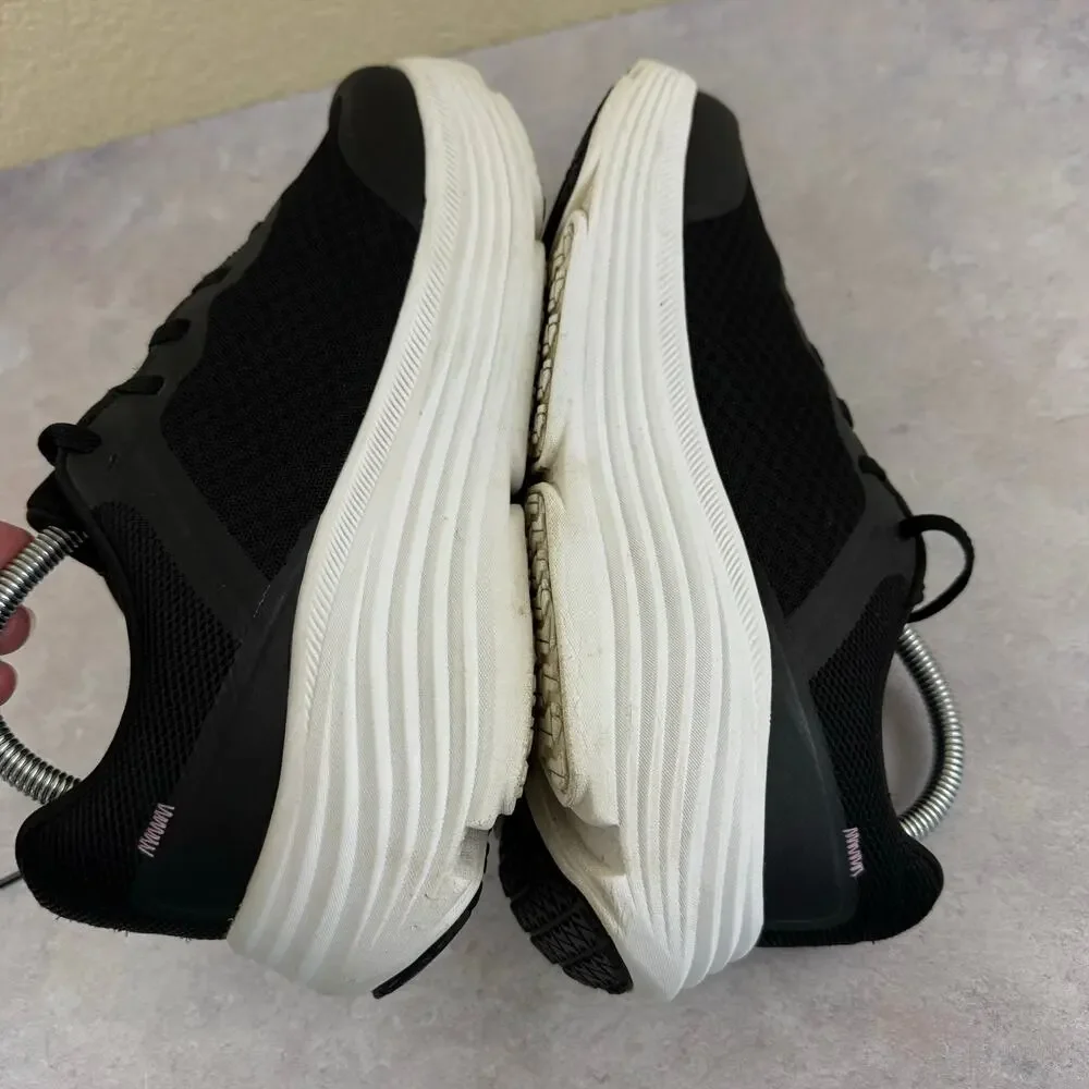Skechers Max Cushioning Endeavor Shoes Women 10 W WIDE Black White 129470W